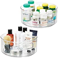 mDesign Juego de 2 bandejas organizadoras – Organizador de medicamentos giratorio – Organizador de medicinas para el…